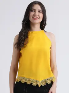 AkaAyu Women Yellow Solid Top