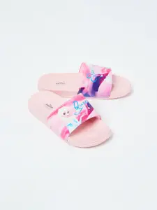 Fame Forever by Lifestyle Girls Pink Elsa Printed Sliders