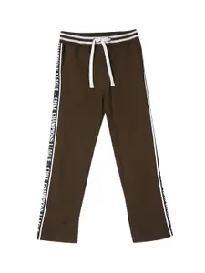 Cherokee Boys Brown Solid Straight Fit Trackpant
