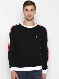 Red Tape Men Black Solid Sweater