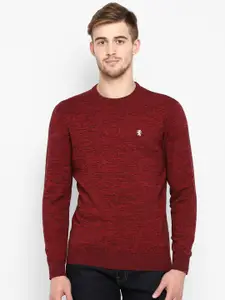 Red Tape Men Red Solid Sweater