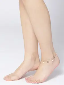 OOMPH Women Gold-Toned Anklet