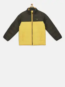 t-base Boys Yellow Colourblocked Lightweight Jacket