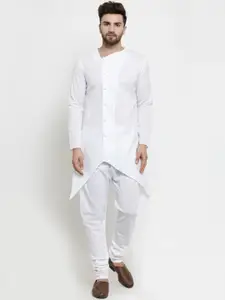 TREEMODA Men White Solid Kurta with Pyjamas
