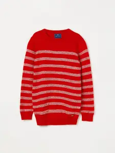 Fame Forever by Lifestyle Boys Red & Grey Striped Sweater