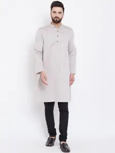 even Men Beige Striped Straight Kurta