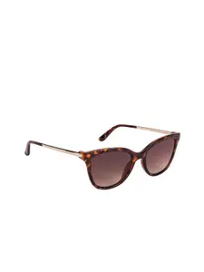 GUESS Women Brown Cateye Sunglasses GU7567 54 52F