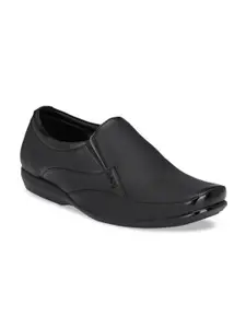Prolific Men Black Solid Formal Slip-On Shoes