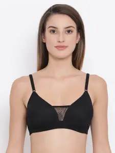 Clovia Lightly Padded Non-Wired T-Shirt Bra With Lace