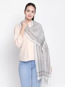 Style Quotient Women Brown & White Checked Scarf