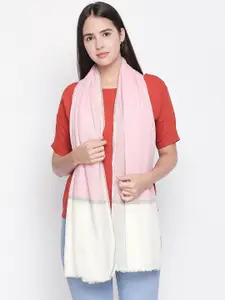Style Quotient Women Pink & White Colourblocked Scarf