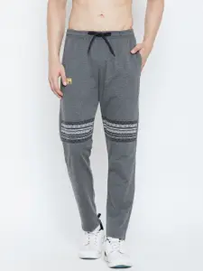 Adobe Men Grey Slim-Fit Solid Track Pants