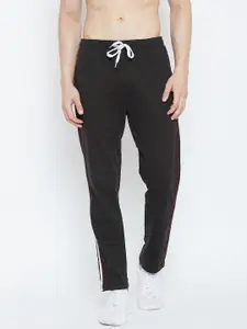 Adobe Men Black Slim-Fit Solid Track Pants