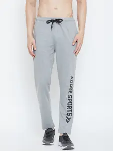 Adobe Men Grey Melange Slim-Fit Solid Track Pants