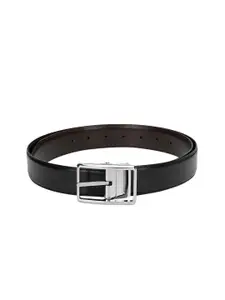 Calvadoss Men Black Solid Reversible Belt