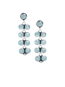 Bamboo Tree Jewels Blue Handcrafted Contemporary Drop Earrings