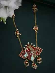 Voylla Gold-Plated Enamelled Necklace