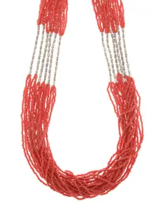 Bamboo Tree Jewels Red Handcrafted Necklace
