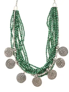 Bamboo Tree Jewels Green Handcrafted Necklace