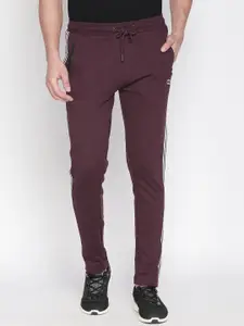 Ajile by Pantaloons Men Burgundy Solid Slim-Fit Track Pants