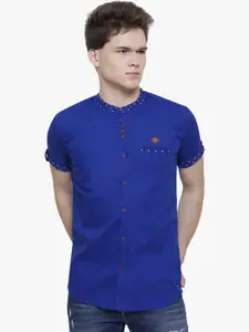 Kuons Avenue Men Blue Smart Slim Fit Solid Casual Shirt