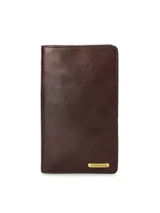 Hidesign Men Brown Solid Leather RFID Protected Two Fold Wallet