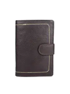 Hidesign Men Brown Textured Two Fold Leather Wallet