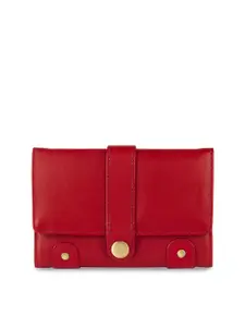 Hidesign Women Red Solid Leather Three Fold Wallet