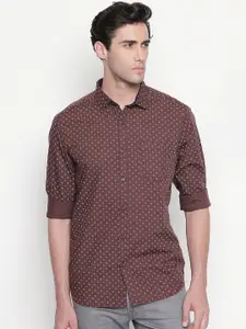 BYFORD by Pantaloons Men Brown Regular Fit Printed Casual Shirt
