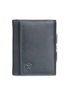 Kara Women Olive Green Leather Solid Three Fold Wallet