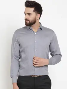 JAINISH Men Grey Classic Regular Fit Printed Formal Shirt