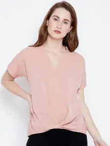 Berrylush Women Pink Solid Top