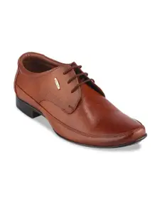 Red Chief Men Tan Brown Solid Leather Formal Derbys