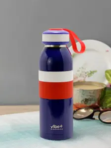 Vibe Plus Unisex Blue & Red Colourblocked Double Wall Stainless Steel Water Bottle 450ml
