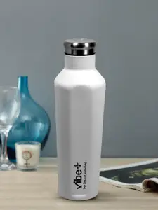 Vibe Plus Unisex White Solid Double Wall Stainless Steel Water Bottle 500ml
