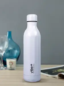 Vibe Plus Unisex White Solid Double Wall Stainless Steel Water Bottle 550 ml