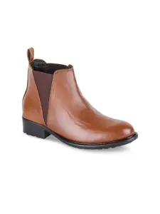 Bruno Manetti Women Tan Brown Flat Boots