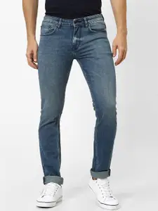 Celio Men Blue Slim Fit Mid-Rise Clean Look Stretchable Jeans