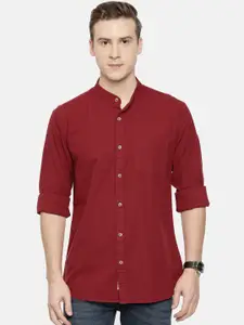 ROLLER FASHIONS Men Maroon New Slim Fit Solid Casual Shirt