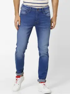 Celio Men Blue Skinny Fit Mid-Rise Clean Look Stretchable Jeans