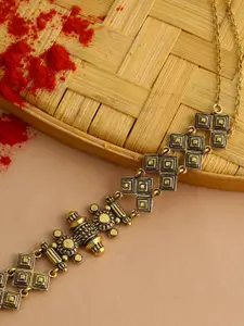 Voylla Gold-Plated Oxidised Choker Necklace