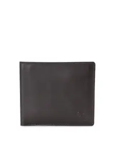Kara Men Brown Solid Leather Two Fold Wallet
