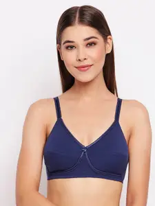 Enamor Blue Solid Non-Wired Non Padded Everyday Bra A056