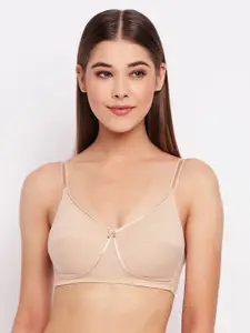 Enamor Beige Solid Non-Wired Non Padded Everyday Bra A056