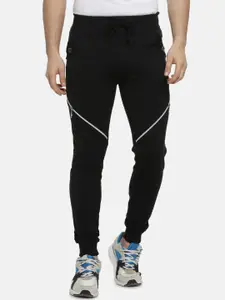 Campus Sutra Men Black Solid Joggers