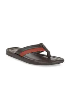Bata Men Brown & Black Comfort Sandals