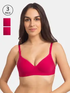 Tweens Pack Of 3 Solid Non-Wired Lightly Padded Everyday Bra TW-1100-3PC-DPK