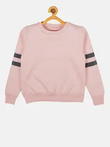 Instafab Kids Pink Solid Sweatshirt