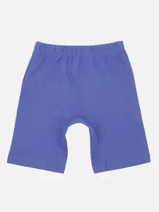PROTEENS Girls Blue Solid Slim Fit Sports Shorts