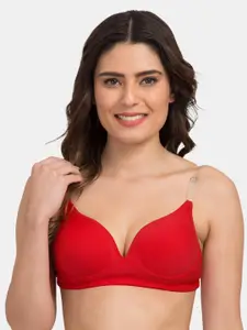 Tweens Red Solid Non-Wired Heavily Padded Everyday Bra TW-915900-RD-30B